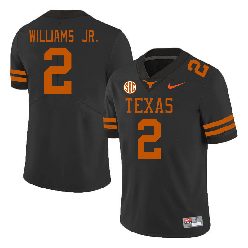 Texas Longhorns #2 Derek Williams Jr. SEC Conference College Football Jerseys Stitched Sale-Black